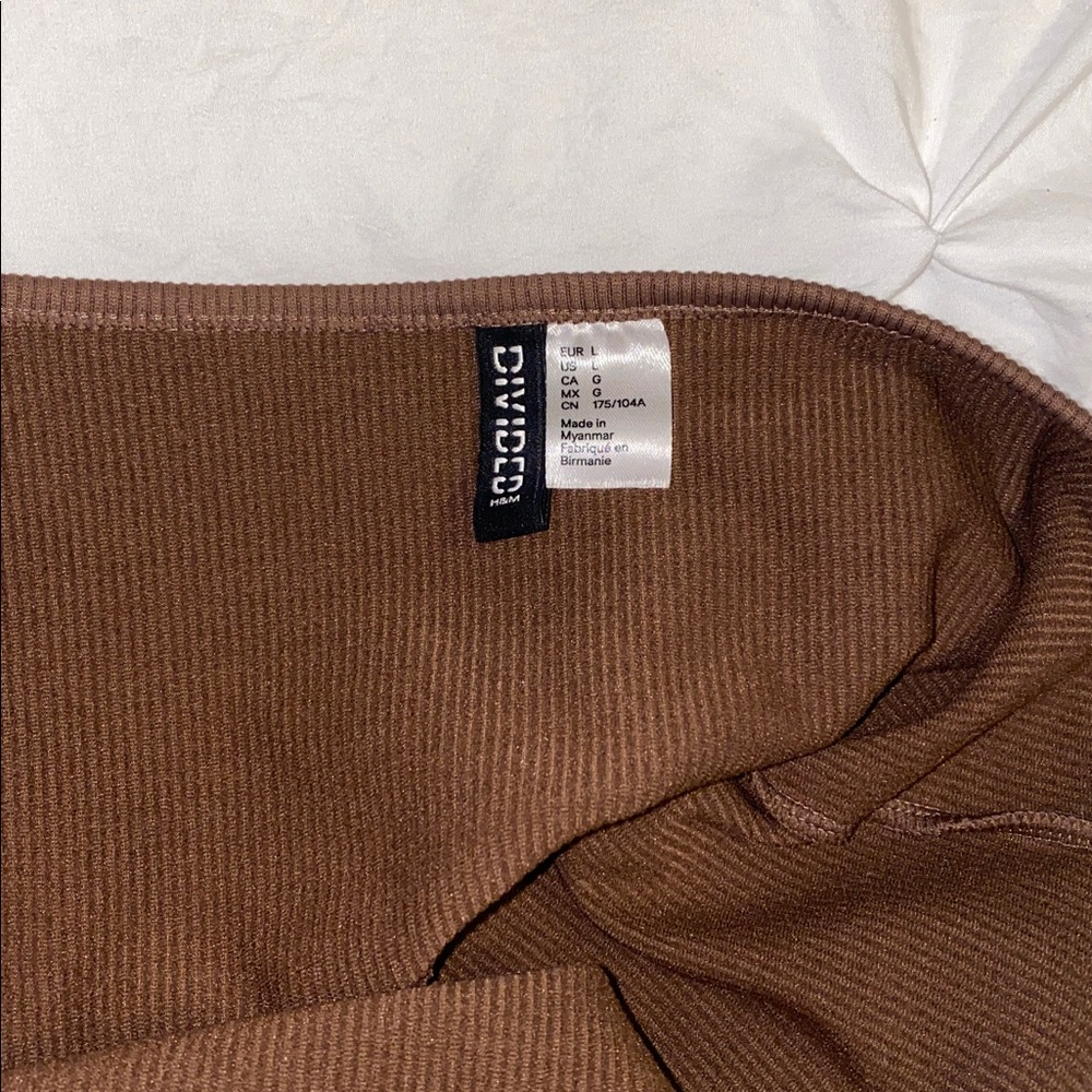 H&M Chestnut Ribbed Top - Picture 3 of 3